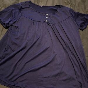 Purple women’s casual blouse - 4X but fits more like 3X - NEW, never worn